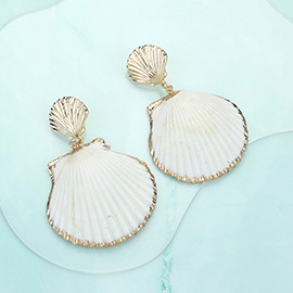 Oversized Shell Dangle Earrings