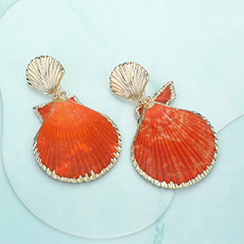 Oversized Shell Dangle Earrings