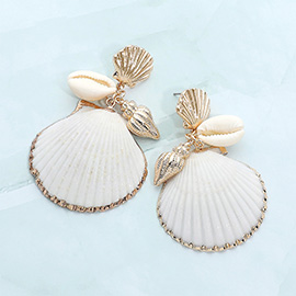 Shell Puka Shell Dangle Earrings