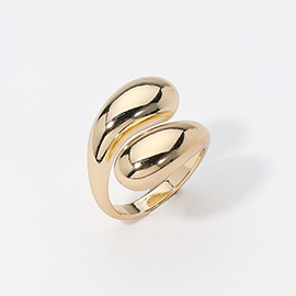 Chunky Metal Teardrop Tip Ring