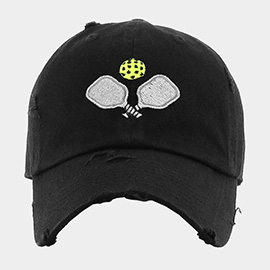 Pickleball Paddle Ball Vintage Baseball Cap