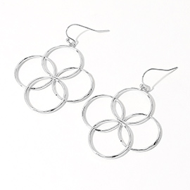 Metal Wire Open Abstract Dangle Earrings