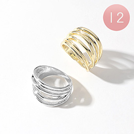 12PCS - Abstract Metal Split Rings