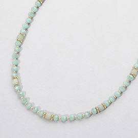 Faceted Beaded Choker Necklace