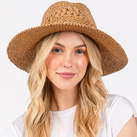 Crochet Straw Sun Hat