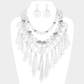 Acrylic Chandelier Statement Necklace