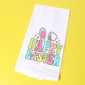 HAPPY EASTER Message Printed Kitchen Towel