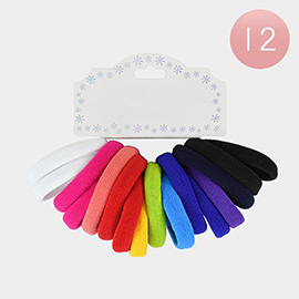 12 SET OF 16 - Basic Ponytail Hair Bands