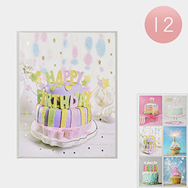 12PCS - Assorted Happy Birthday Card Set