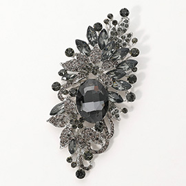 Floral Crystal Rhinestone Brooch / Pendant