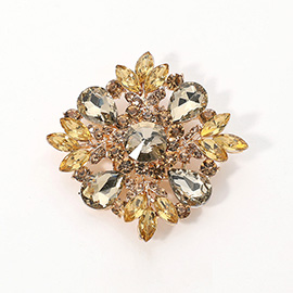 Teardrop Marquise Stone Cluster Pin Brooch