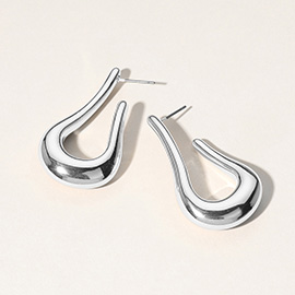 Open Teardrop Hoop Earrings