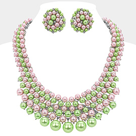 Pearl Embellished Collar Necklace